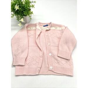 Vintage 1960s Toddler Pink Honeysuckle Cardigan – Sears Roebuck Baby Sweater